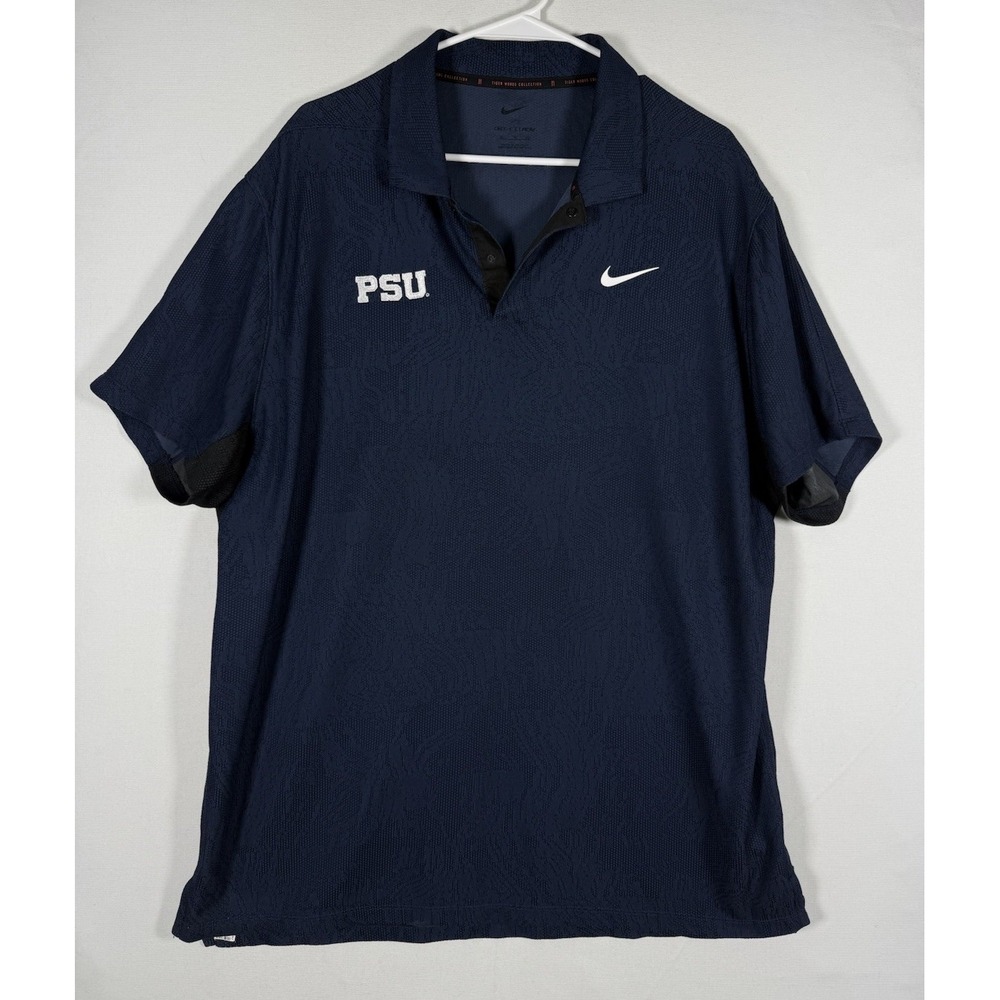 Nike Tiger Woods Golf Polo Shirt Men's XL Dri-Fit ADV Penn State James Franklin